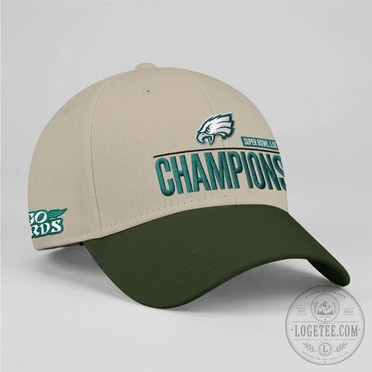 Philadelphia Eagles Super Bowl LIX Champions Embroidered Baseball Cap Hat