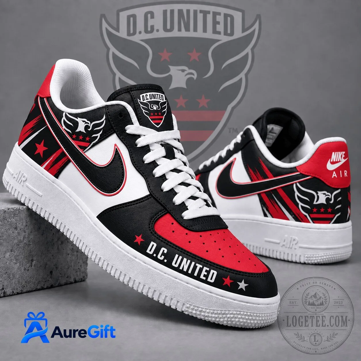 D.C. United MLS Soccer Team Personalized Air Force 1 Shoes