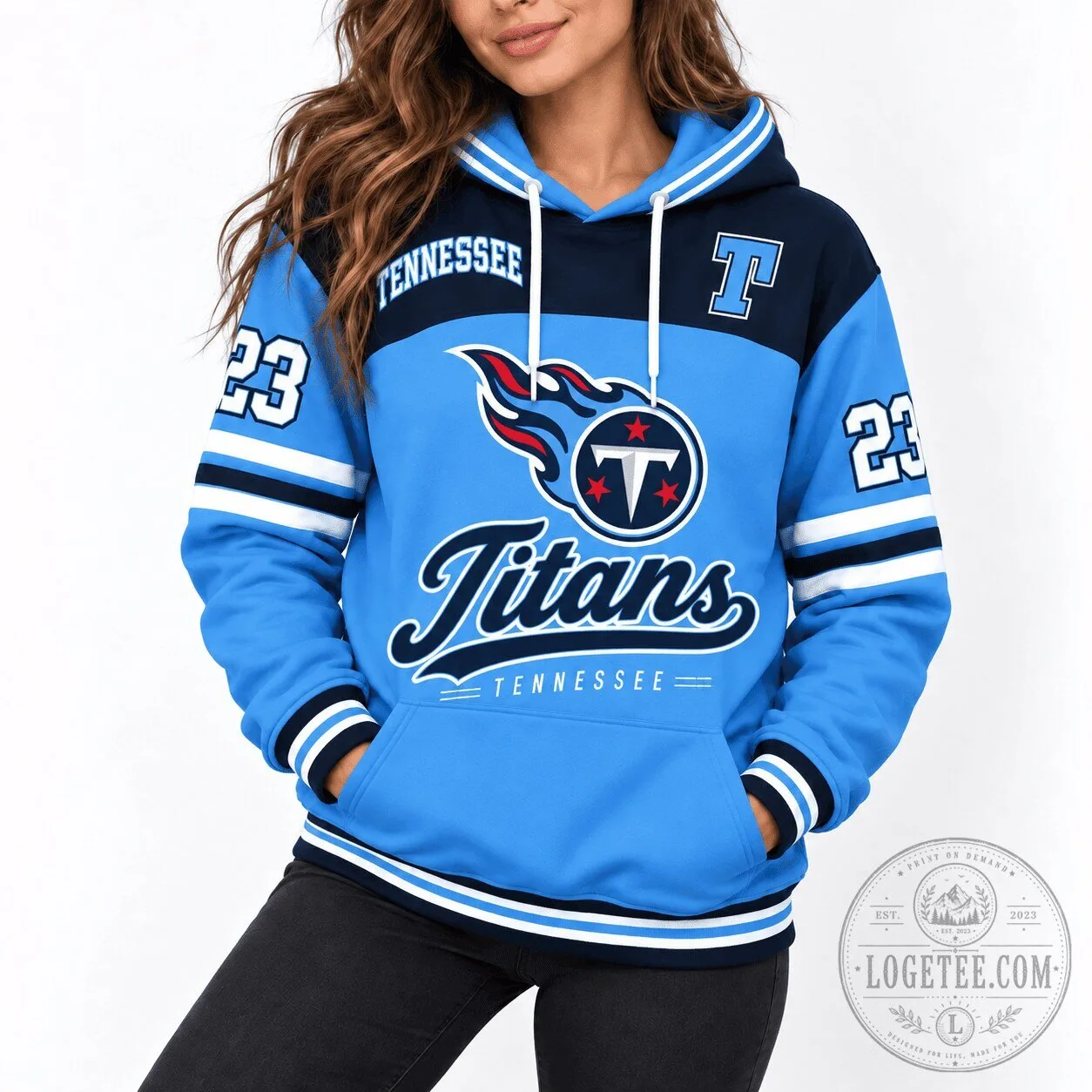 Tennessee Titans NFL Team Heritage Patchwork Pullover Hoodie 2 Tennessee Titans NFL Team Heritage Patchwork Pullover Hoodie