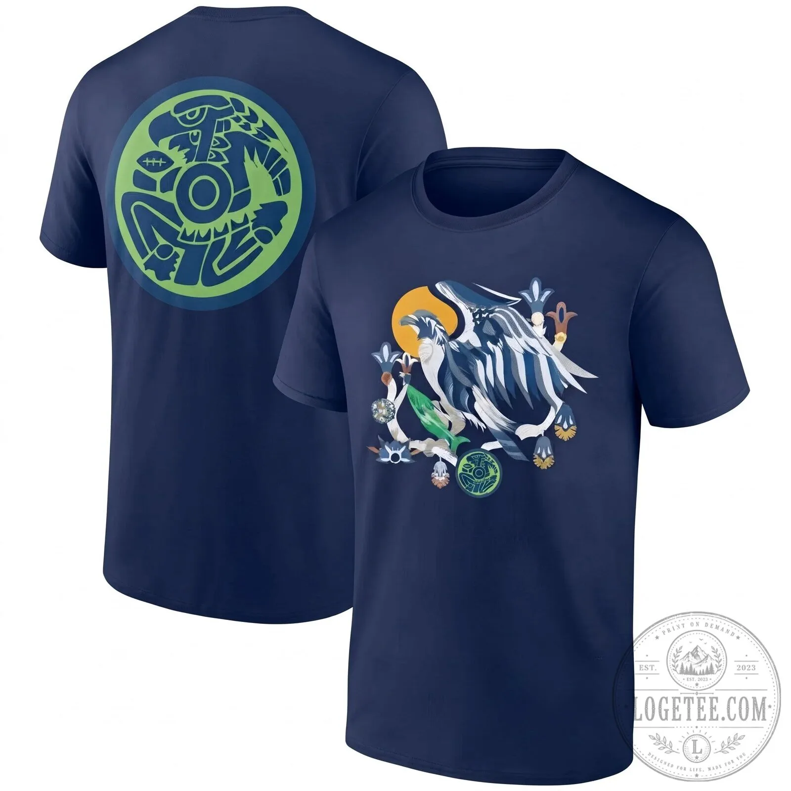 Seattle Seahawks Native Heritage Inspired Black T-Shirt 11 Seattle Seahawks Native Heritage Inspired Black T-Shirt