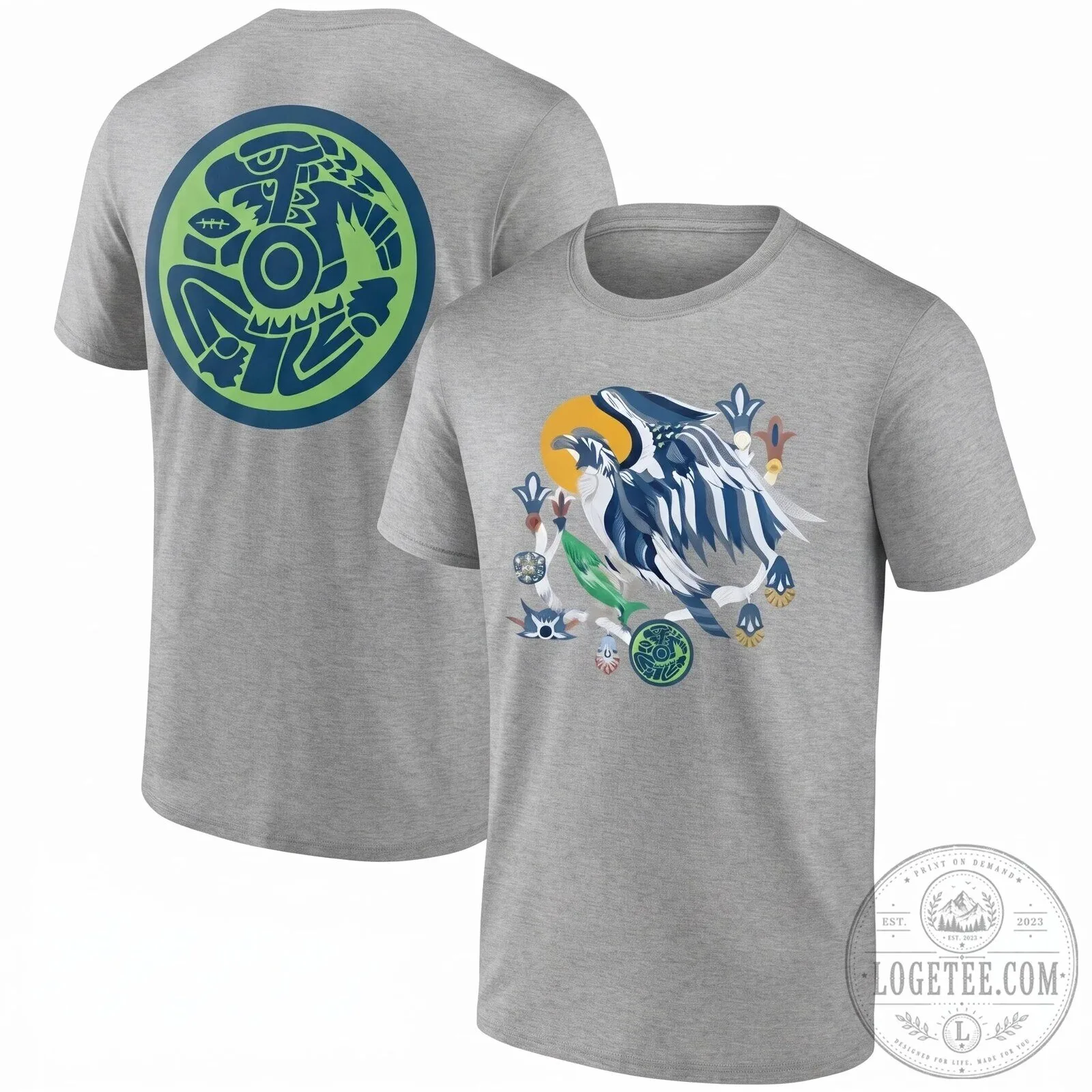 Seattle Seahawks Native Heritage Inspired Black T-Shirt 15 Seattle Seahawks Native Heritage Inspired Black T-Shirt