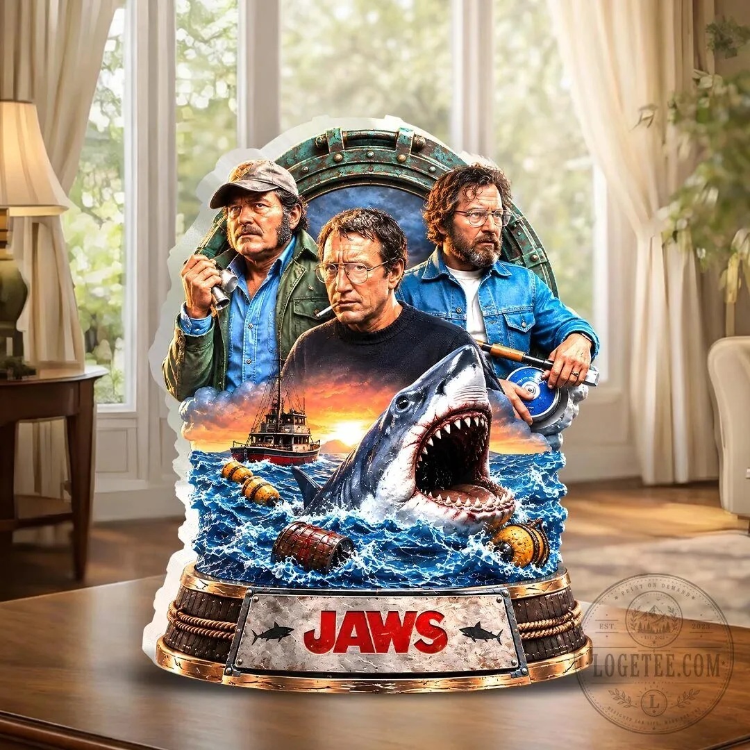 Jaws Movie Poster Quint Brody Hooper Custom Acrylic Plaque