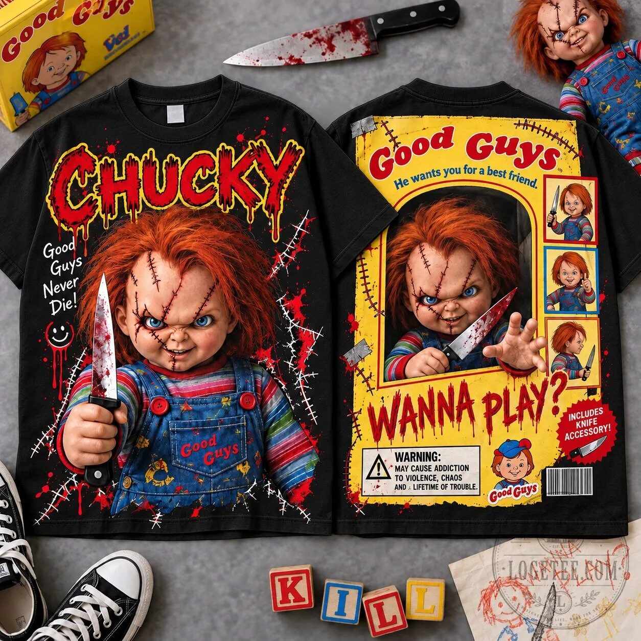 Chucky Good Guys Never Die Horror Movie Graphic T-Shirt