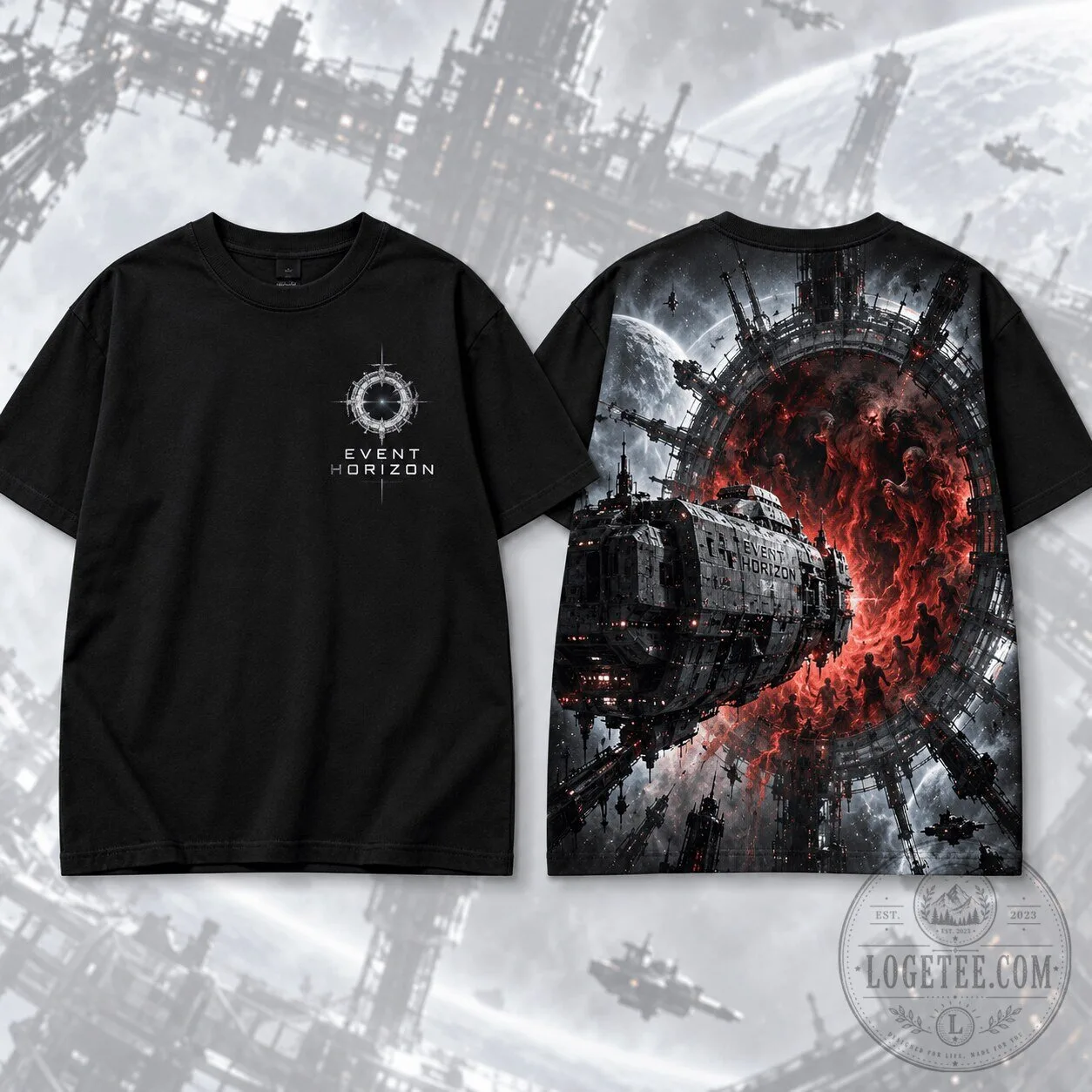 Event Horizon Movie Space Horror Film Black Graphic T-Shirt