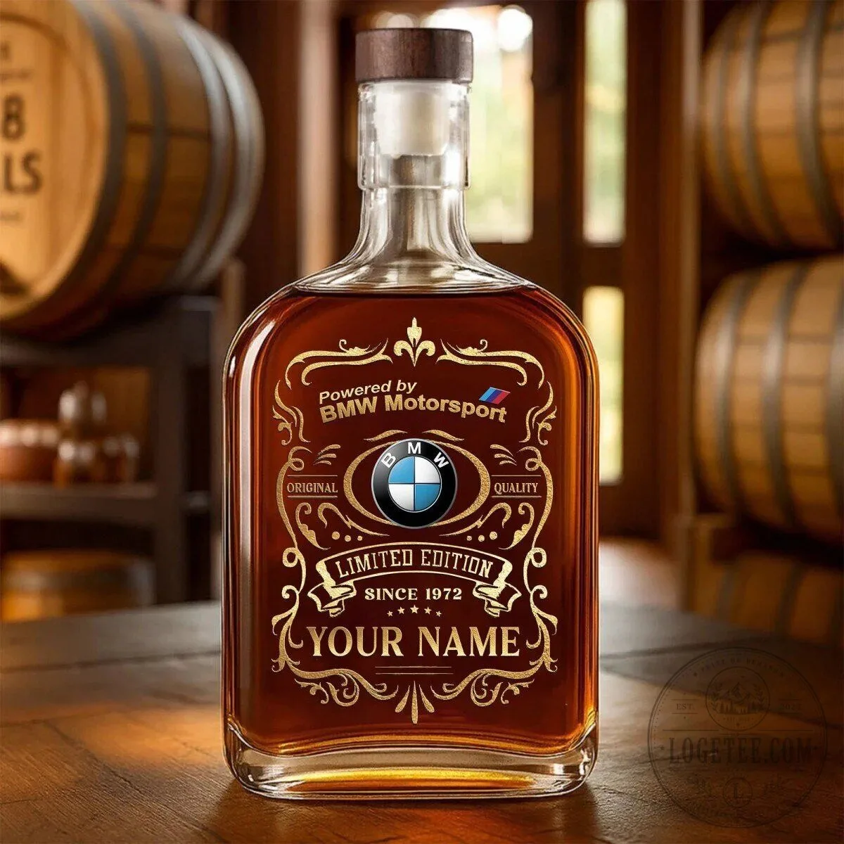 BMW Motorsport Personalized Limited Edition Whiskey Decanter with Custom Name