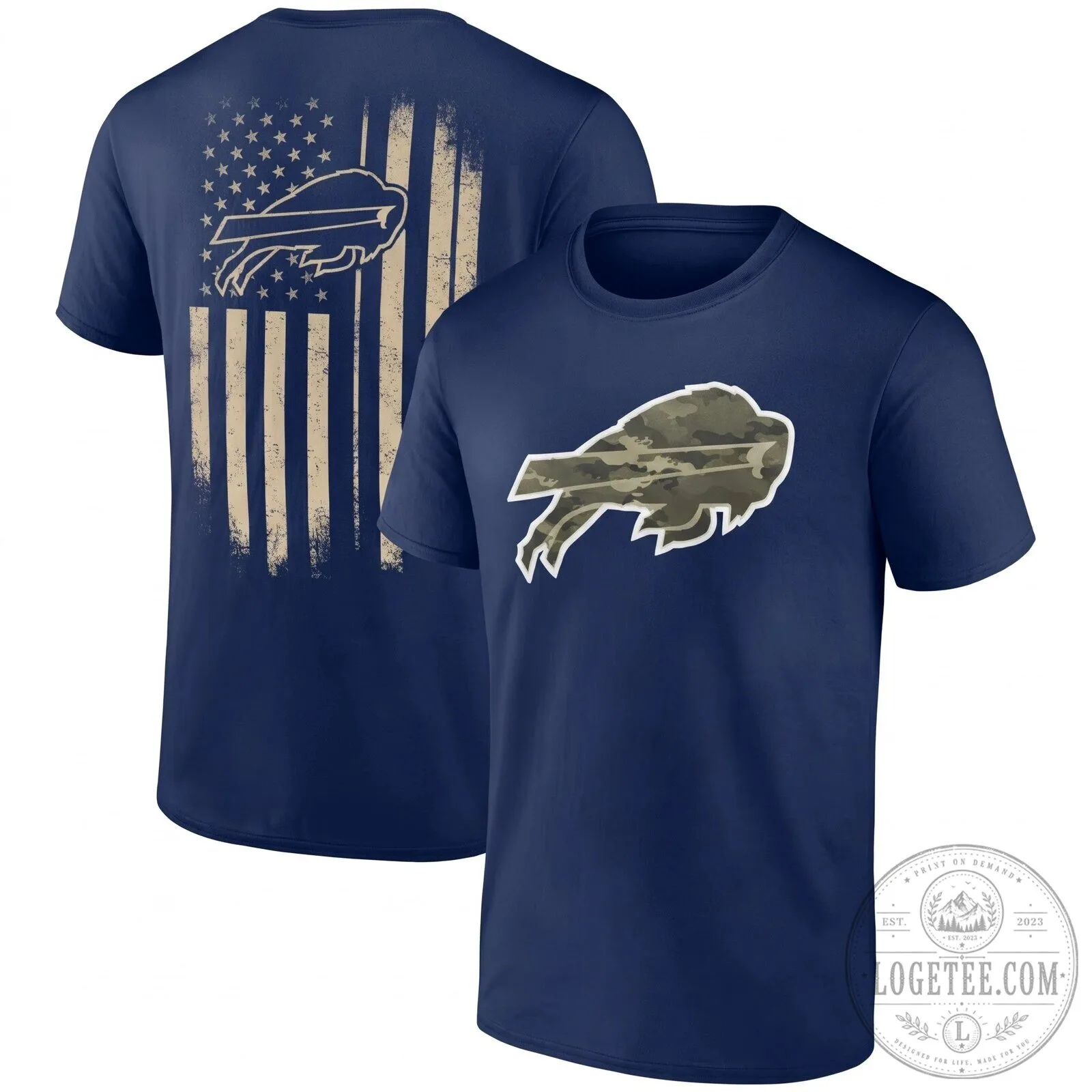 Buffalo Bills Salute To Service American Flag Camouflage Military Green T-Shirt 16 Buffalo Bills Salute To Service American Flag Camouflage Military Green T-Shirt