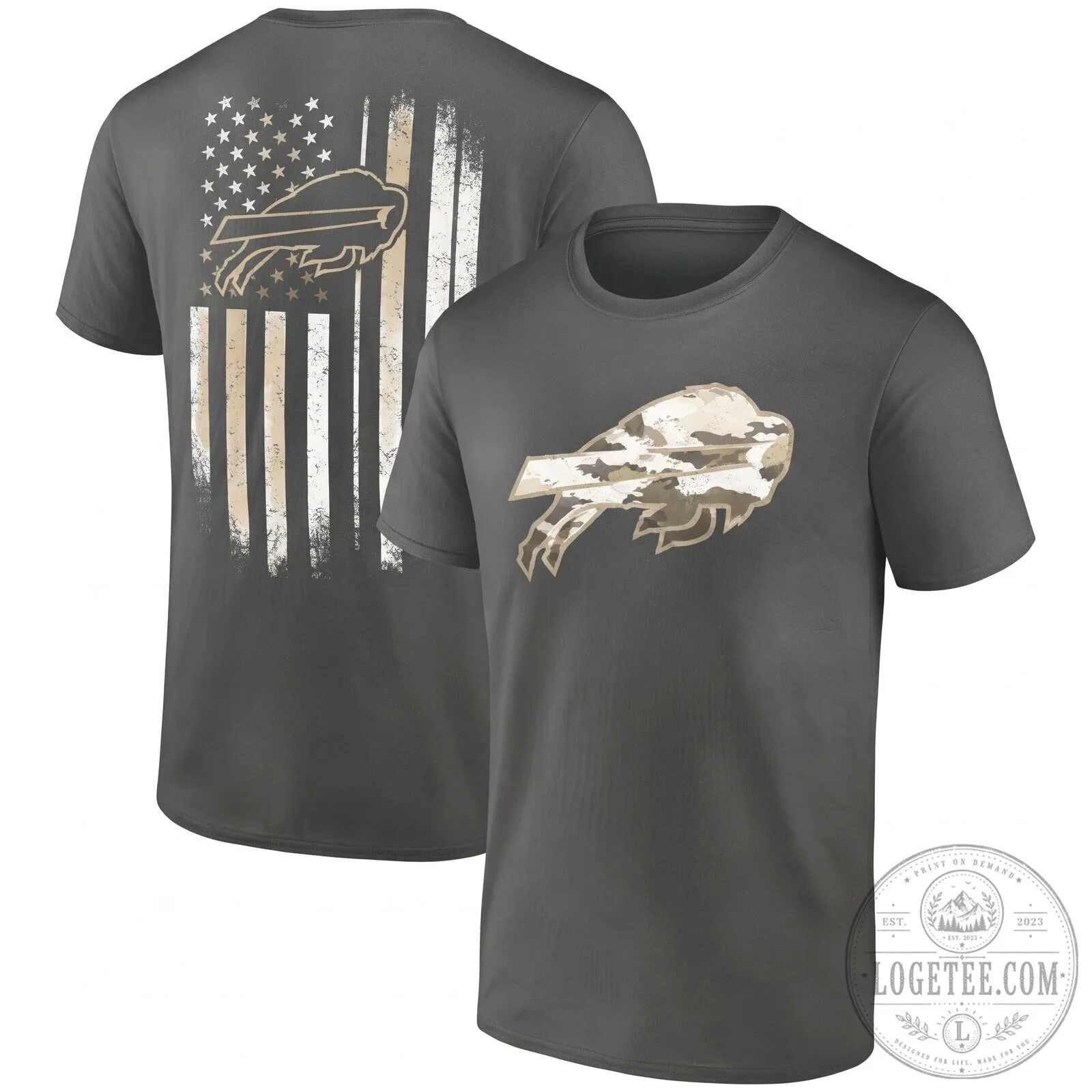 Buffalo Bills Salute To Service American Flag Camouflage Military Green T-Shirt 18 Buffalo Bills Salute To Service American Flag Camouflage Military Green T-Shirt