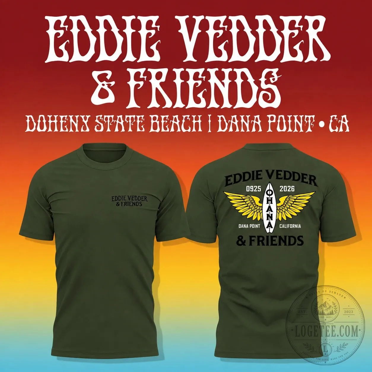 Eddie Vedder Ohana Festival Dana Point California 2026 T-Shirt 9 Eddie Vedder Ohana Festival Dana Point California 2026 T-Shirt