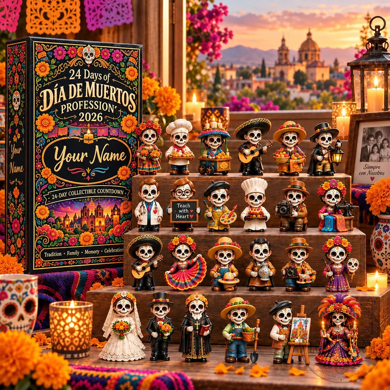 Day of the Dead 2026 Personalized 24-Day Collectible Countdown Blind Box
