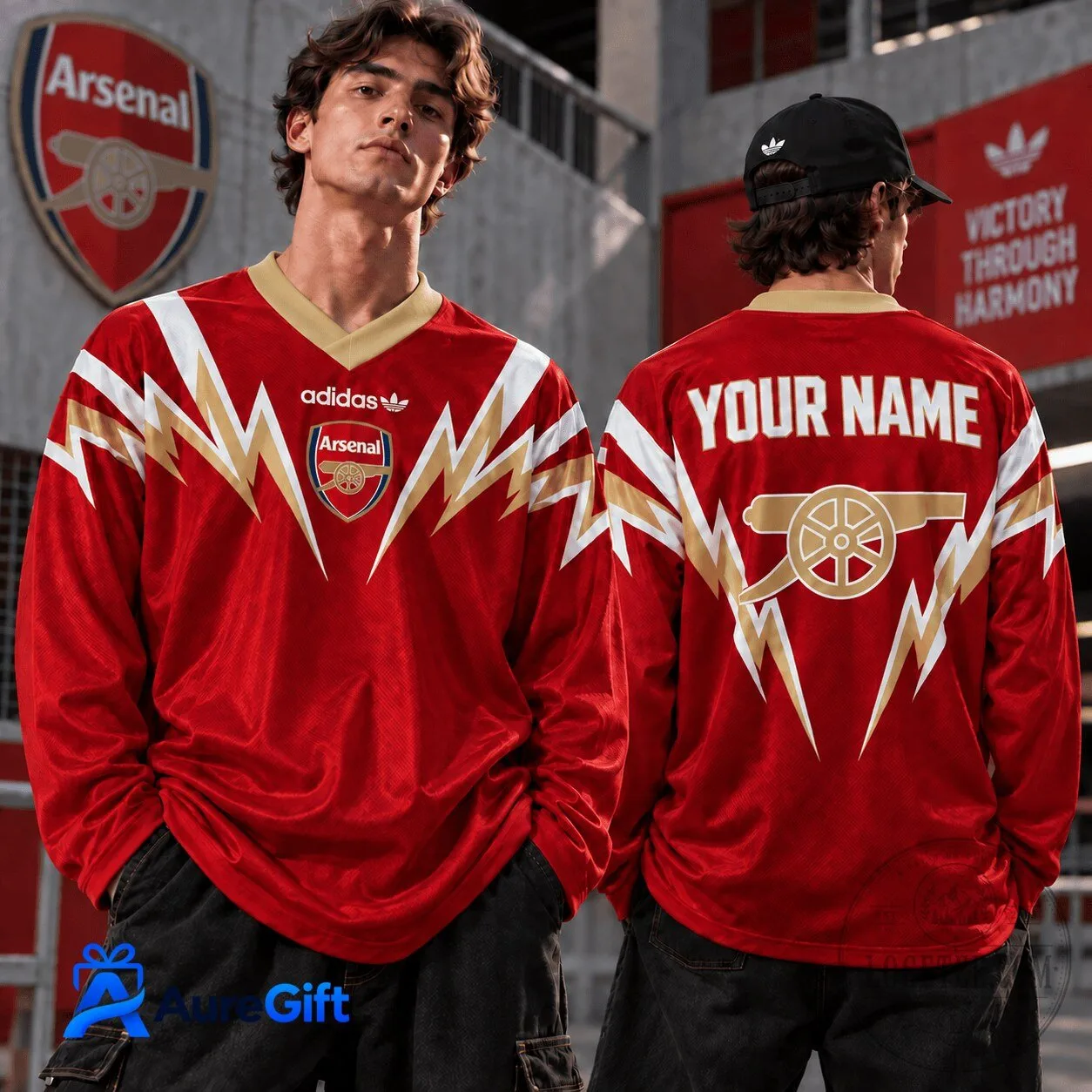 Arsenal Football Club Personalized Long Sleeve Soccer Jersey