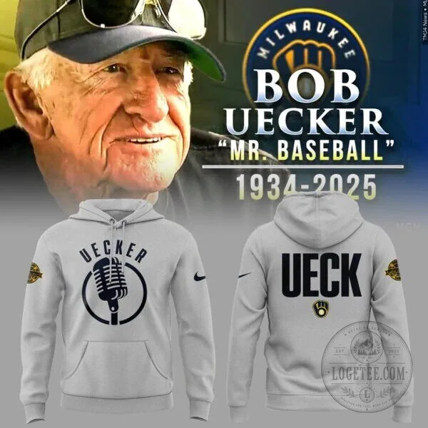 Bob Uecker Mr. Baseball Tribute Hoodie for Milwaukee Brewers Fans