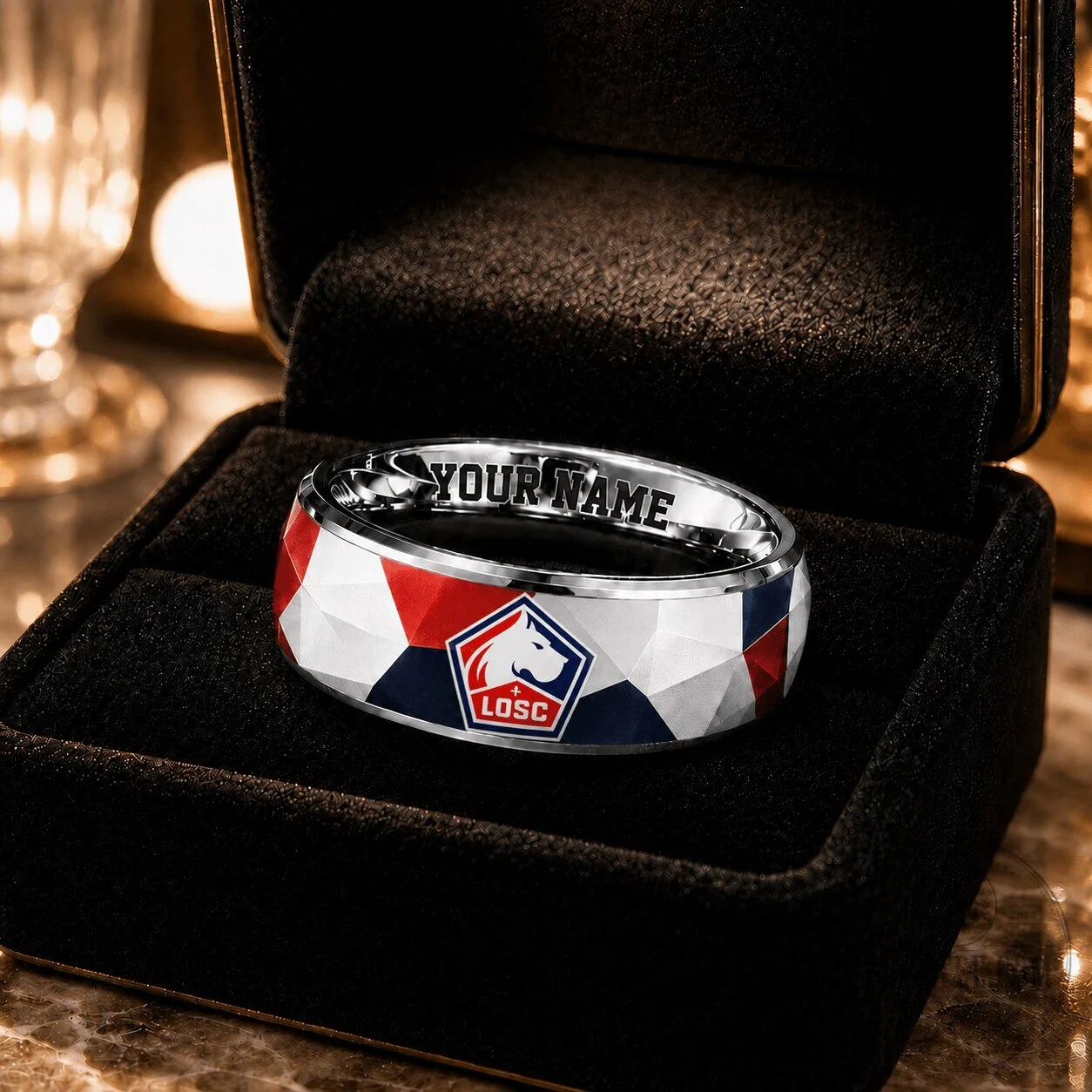 LOSC Lille Ligue 1 Football Club Custom Name Ring for Fans