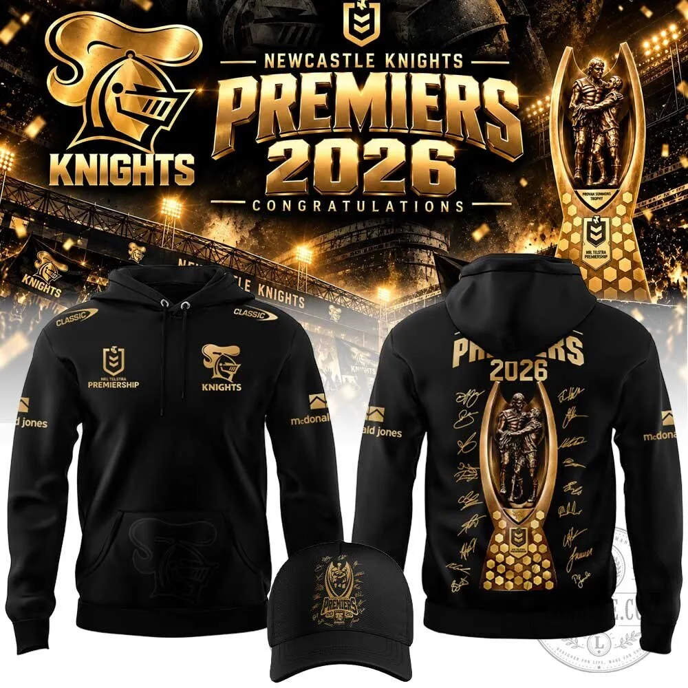 2026 Commemorative Hoodie for Newcastle Knights National Rugby League Champions