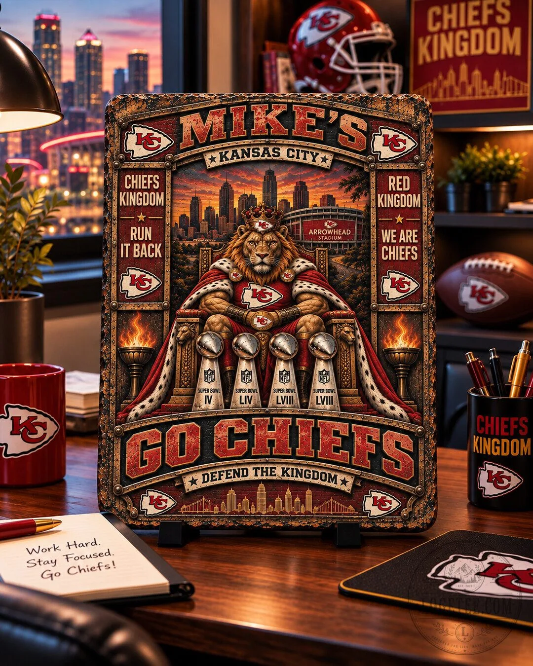 Kansas City Chiefs Super Bowl Champions Lion King Wall Art Plaque 7 Kansas City Chiefs Super Bowl Champions Lion King Wall Art Plaque