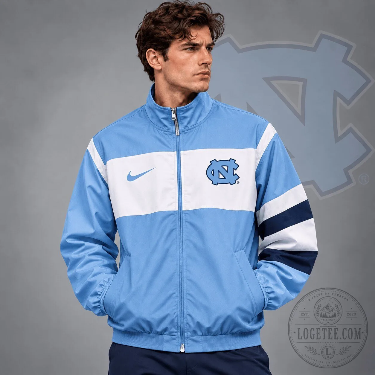 North Carolina Tar Heels NCAA Classic Sideline Colorblock Full Zip Jacket