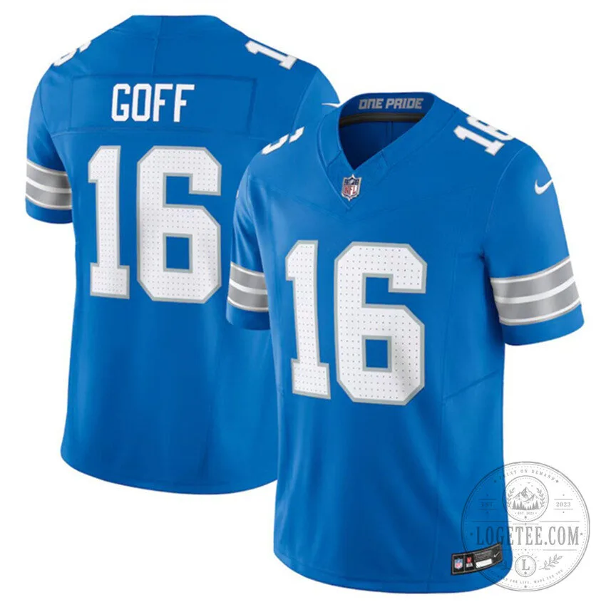 Detroit Lions Blue Jersey #16 for Jared Goff 2 Detroit Lions Blue Jersey #16 for Jared Goff