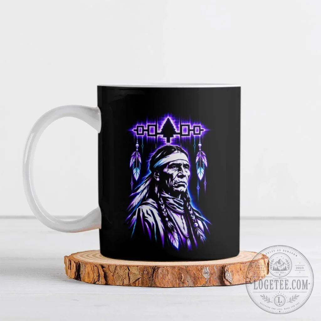 Iroquois Native American Warrior Spiritual Tribal Art Mug