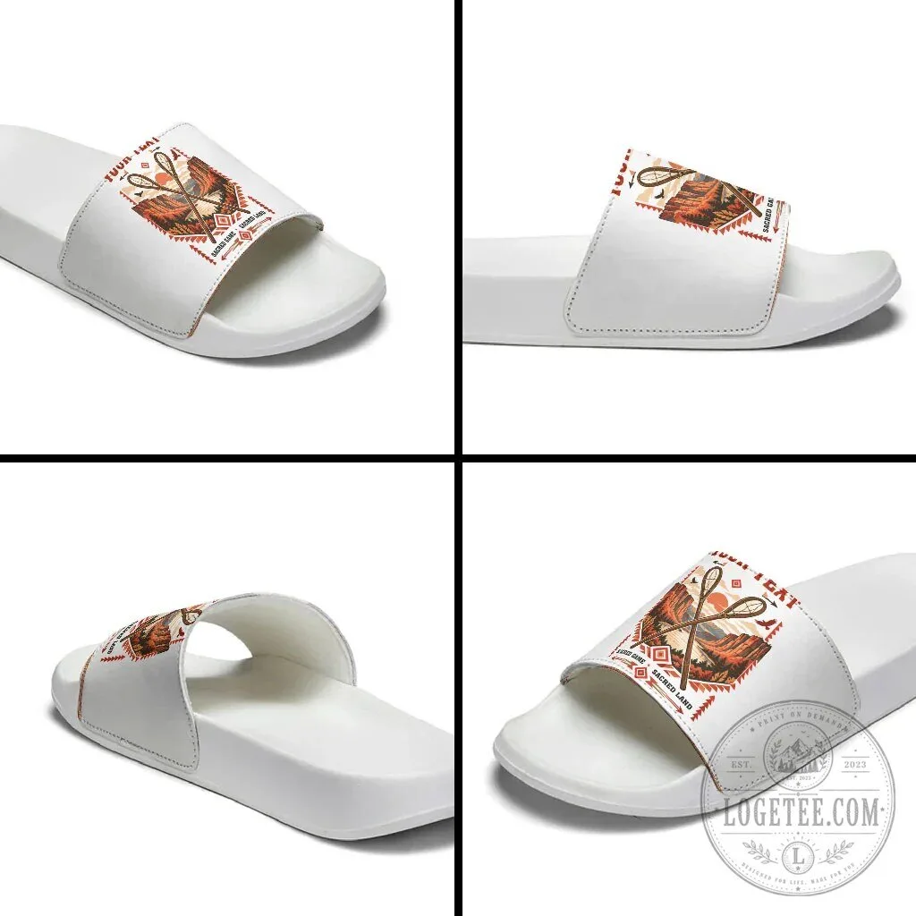 Chahta Yakni Stickball Heritage Native American Tribal Landscape Slide Sandals 15 Chahta Yakni Stickball Heritage Native American Tribal Landscape Slide Sandals