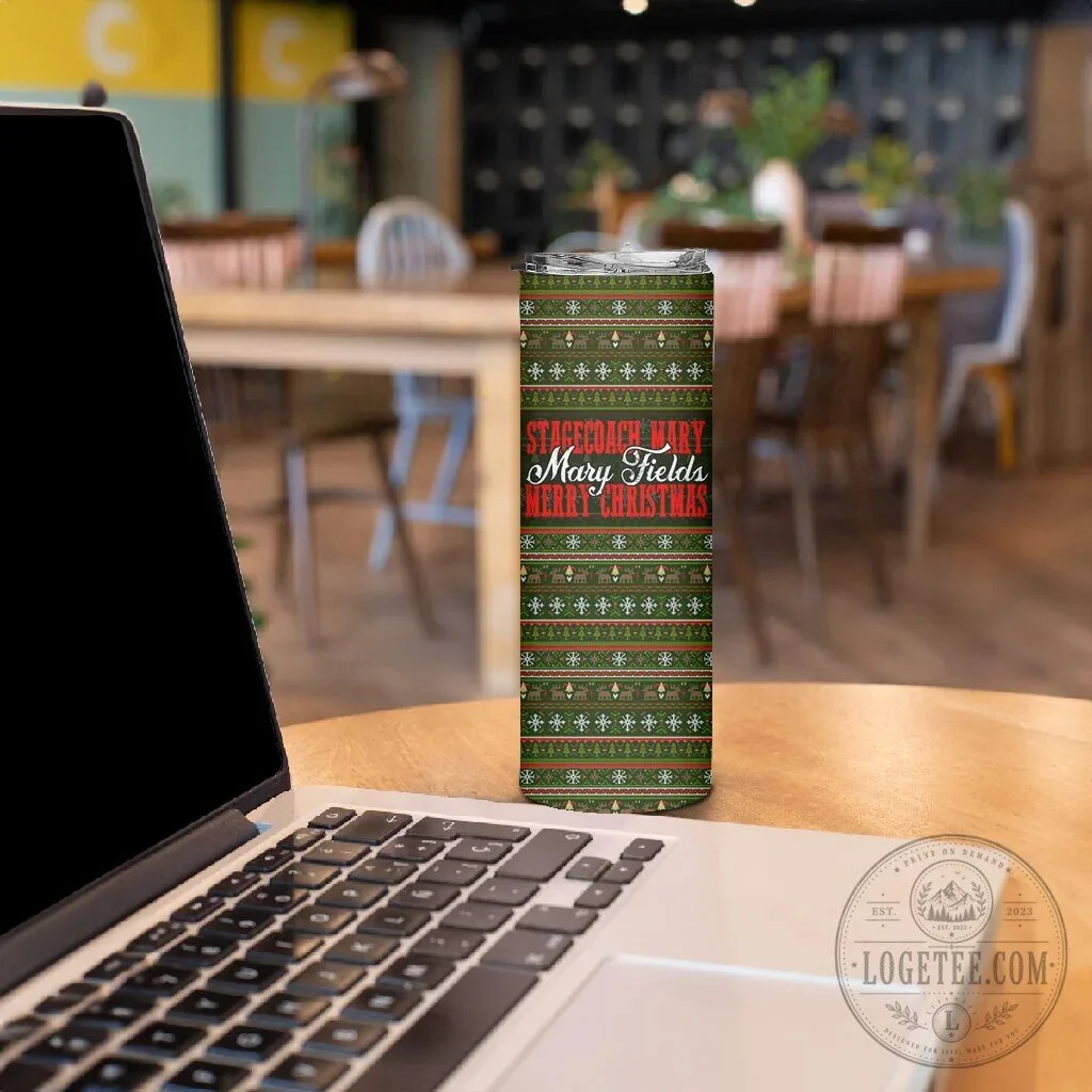 Stagecoach Mary Fields Merry Christmas Ugly Sweater Pattern Skinny Tumbler 12 Stagecoach Mary Fields Merry Christmas Ugly Sweater Pattern Skinny Tumbler