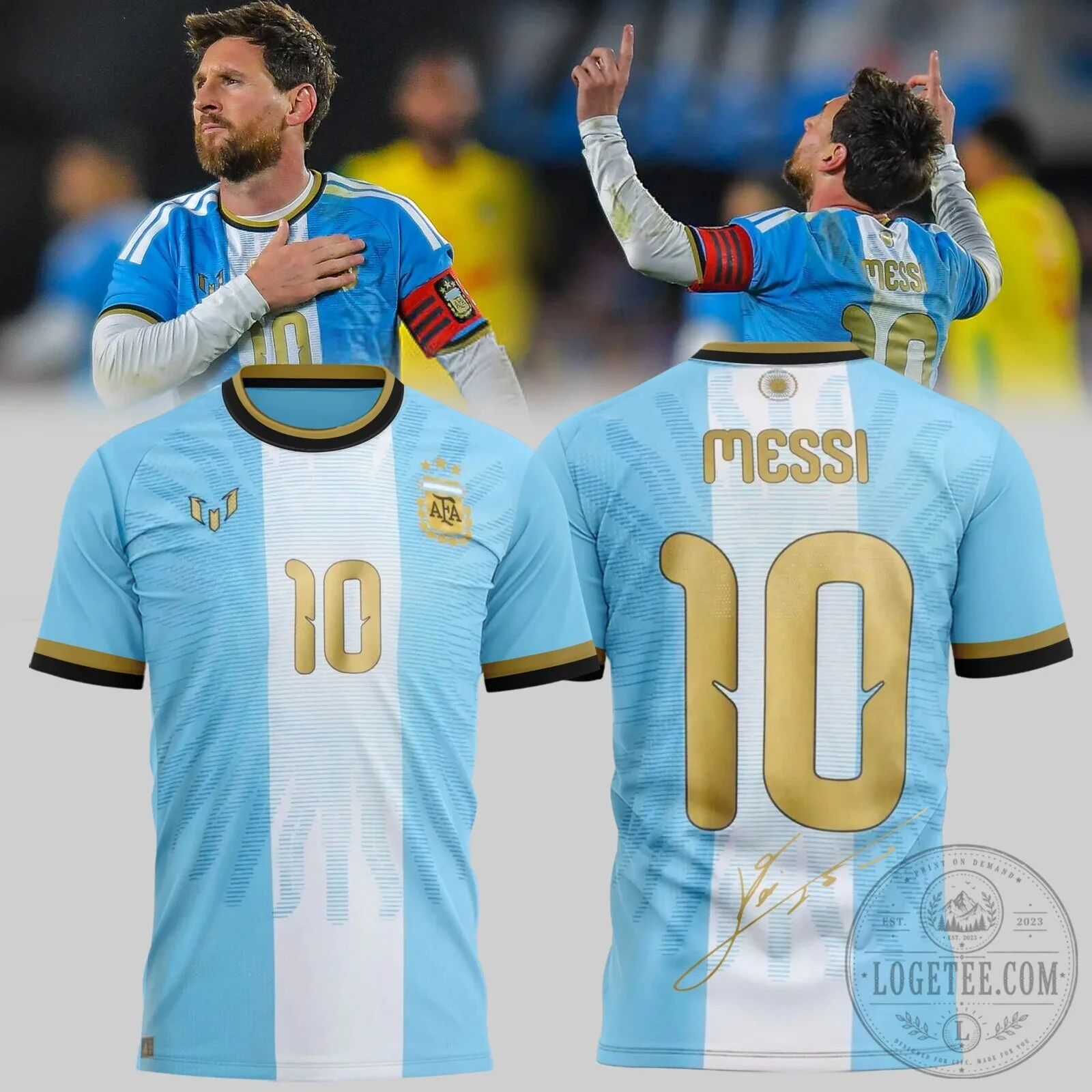 Lionel Messi Argentina National Team Legacy Edition Football Jersey 1 Lionel Messi Argentina National Team Legacy Edition Football Jersey