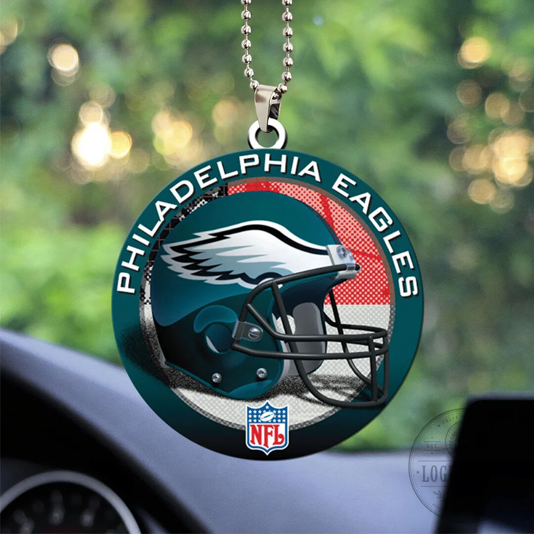 Philadelphia Eagles Football Helmet Car Ornament