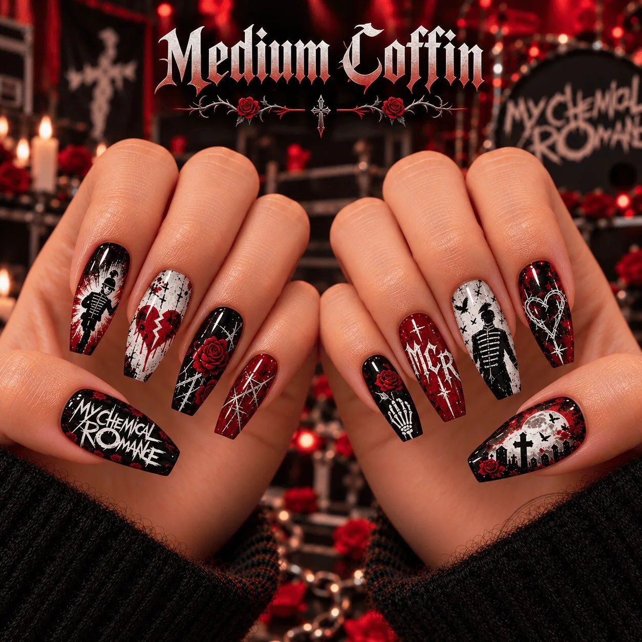 My Chemical Romance The Black Parade Album Art Press-On Nails Set