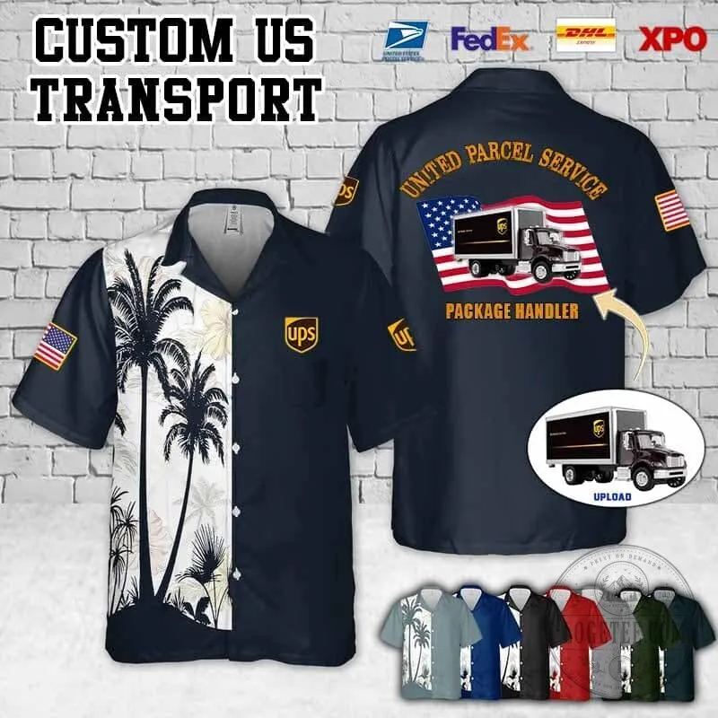 United Parcel Service Package Handler Truck Driver Hawaiian Shirt