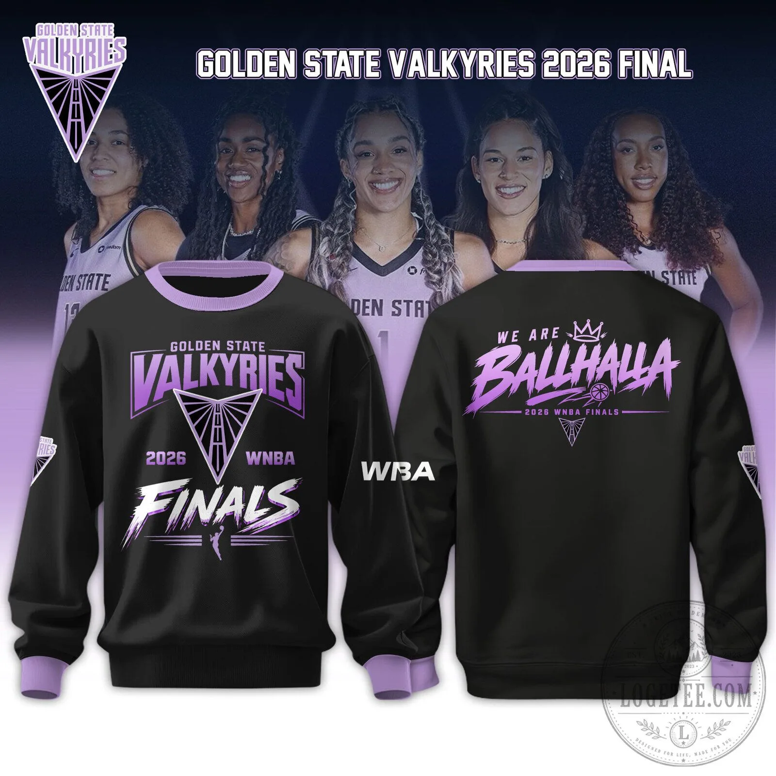 Golden State Valkyries 2026 WNBA Finals Black Sweatshirt