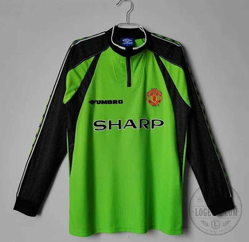 Manchester United 1998-1999 Goalkeeper Retro Long Sleeve Football Jersey