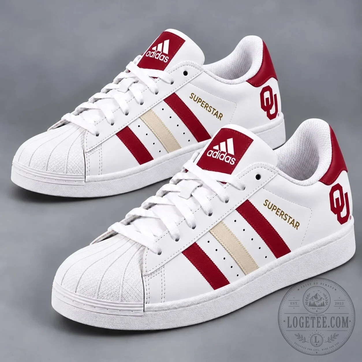 Oklahoma Sooners NCAA Game Day Superstar Athletic Shoes