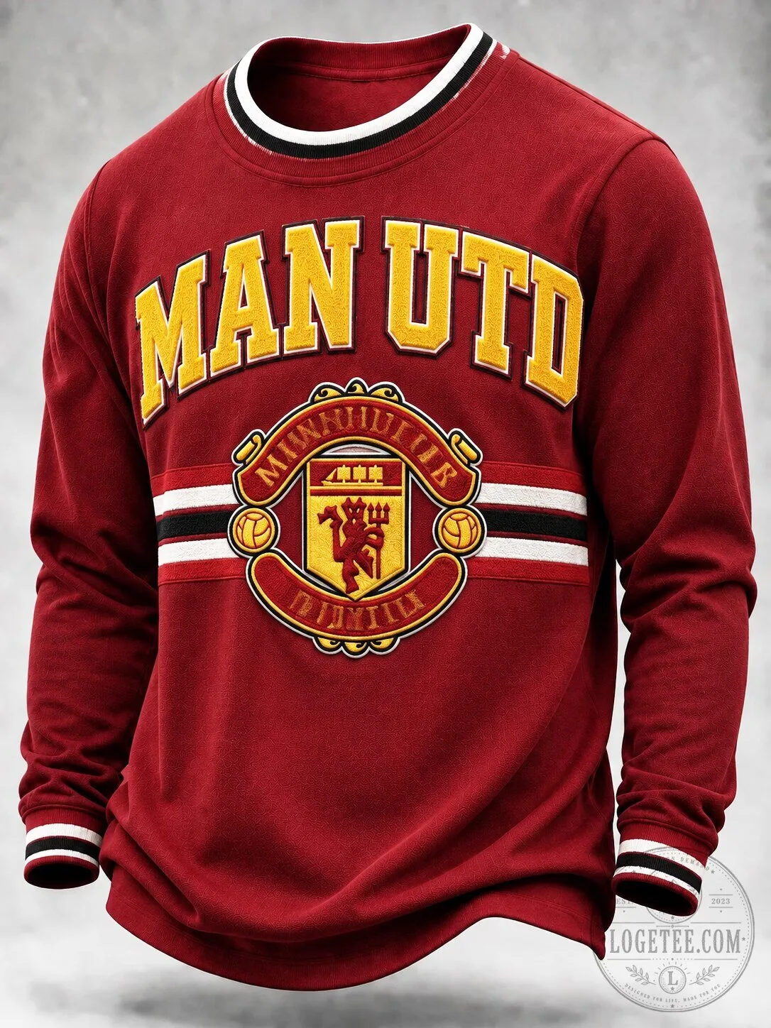 Manchester United Football Club Retro Style Red Sweatshirt