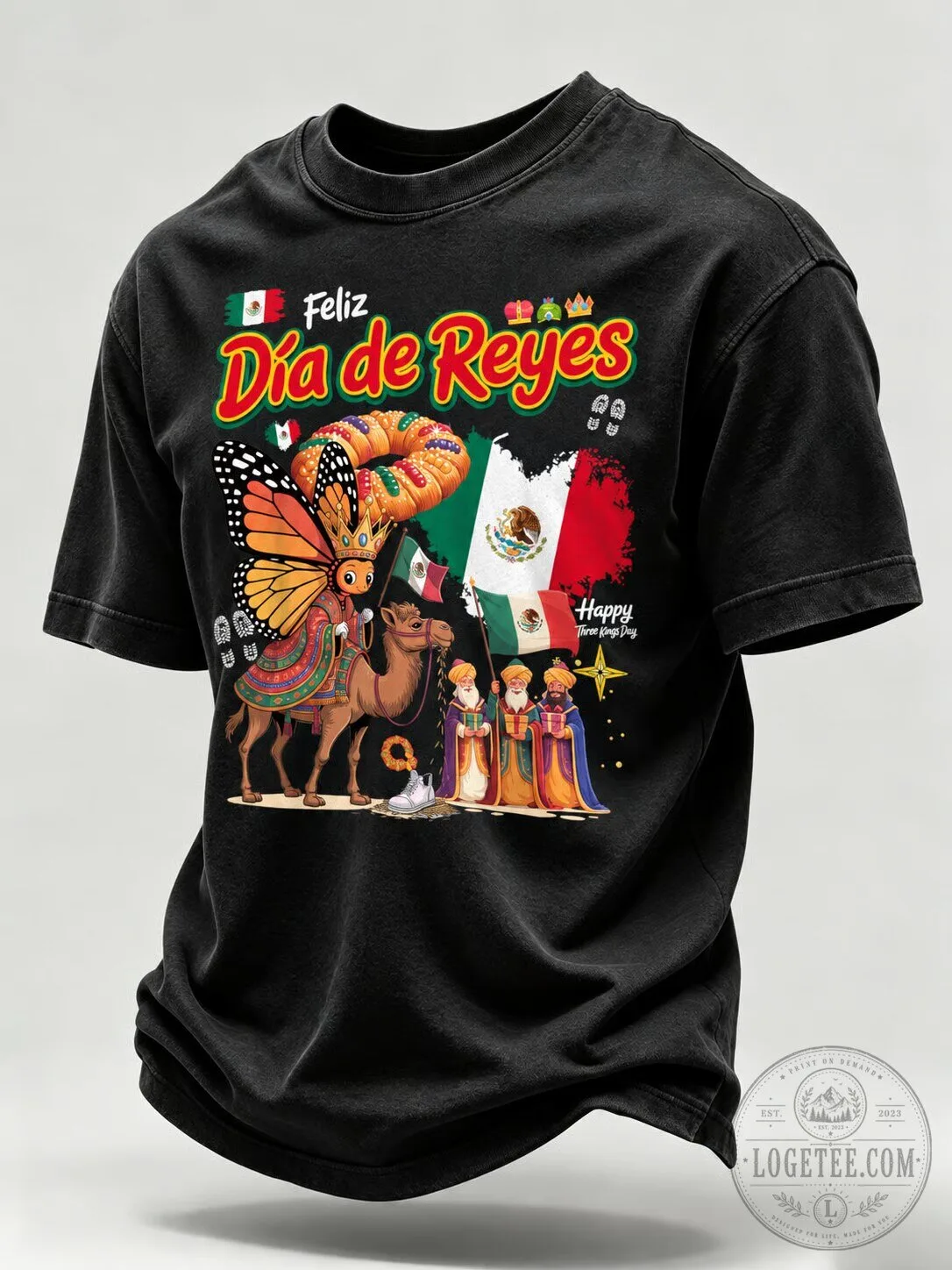 Feliz Dia de Reyes Happy Three Kings Day Celebration T-Shirt