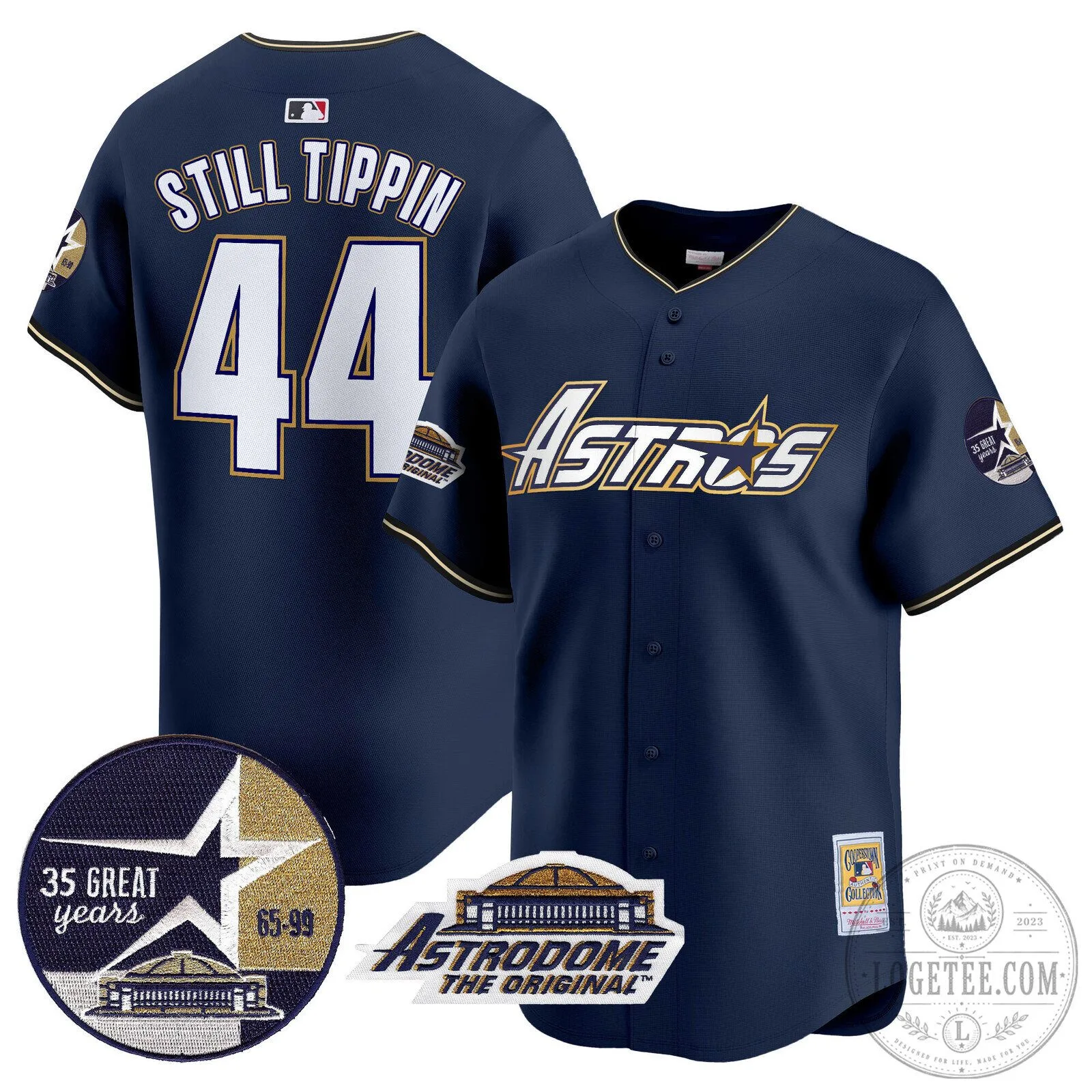 Houston Astros 1999 Throwback Astrodome Patch Baseball Jersey