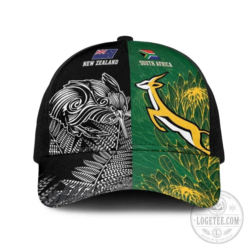 South Africa New Zealand Rugby Greatest Rivals Springboks All Blacks Fan Cap Hat