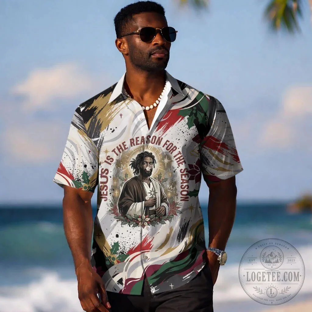 King Jesus Black Christmas Hawaiian Shirt Religious Christian Faith Nativity Poinsettia TS04 8 King Jesus Black Christmas Hawaiian Shirt Religious Christian Faith Nativity Poinsettia TS04