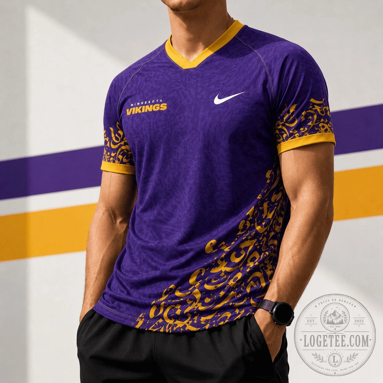 Minnesota Vikings NFL Fan Shirt Premium Legacy Calligraphy Jersey