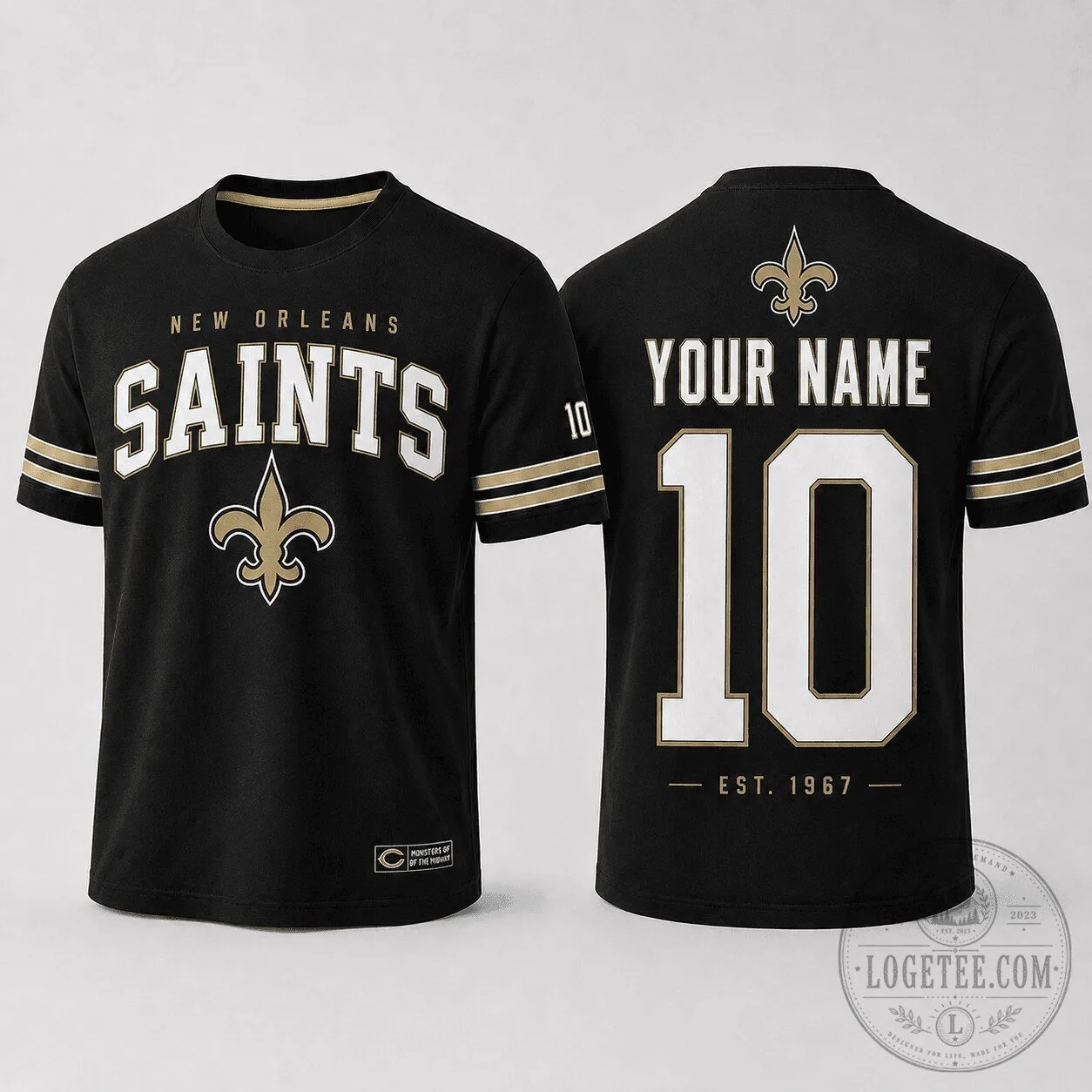 New Orleans Saints NFL Fan Shirt Custom Name And Number T-Shirt