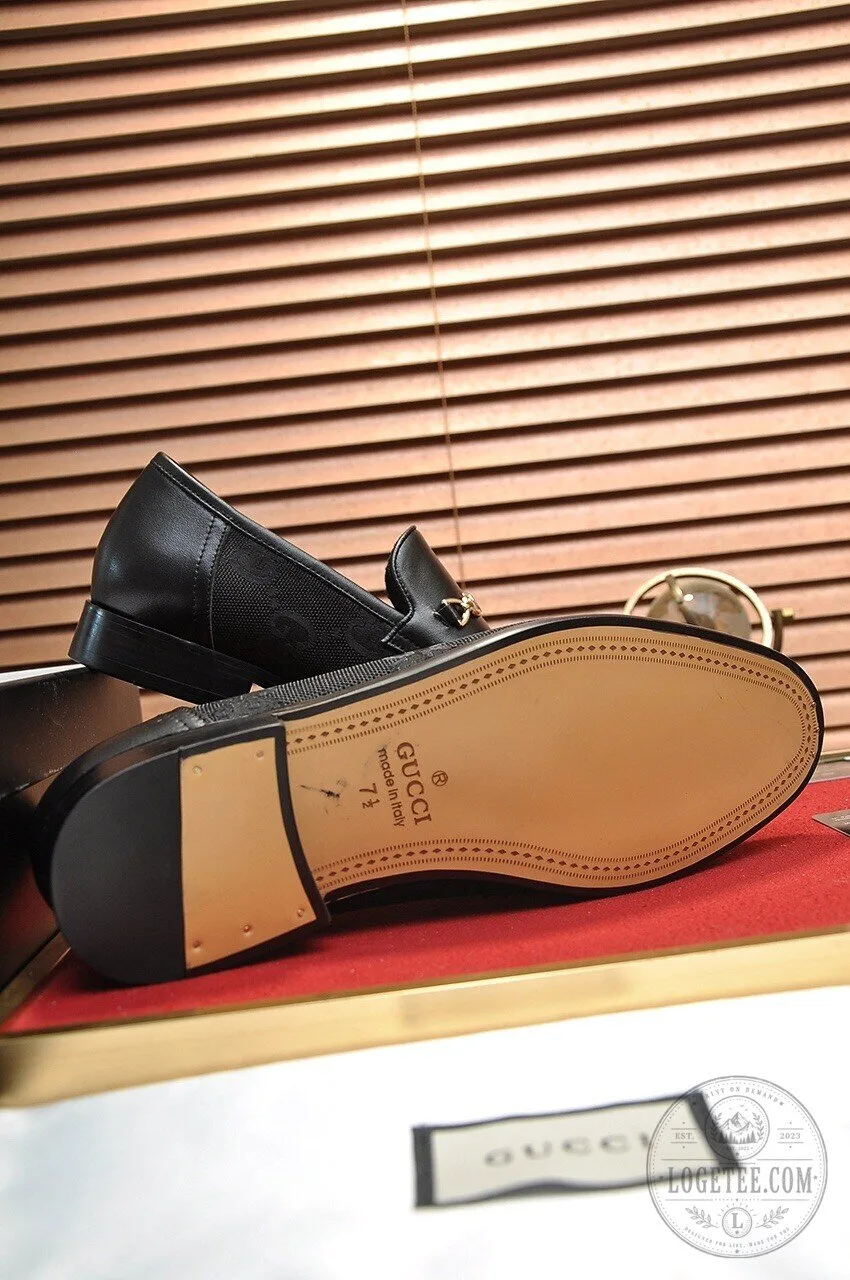 Gucci Black Monogram Horsebit Loafer Shoes for Men 13 Gucci Black Monogram Horsebit Loafer Shoes for Men