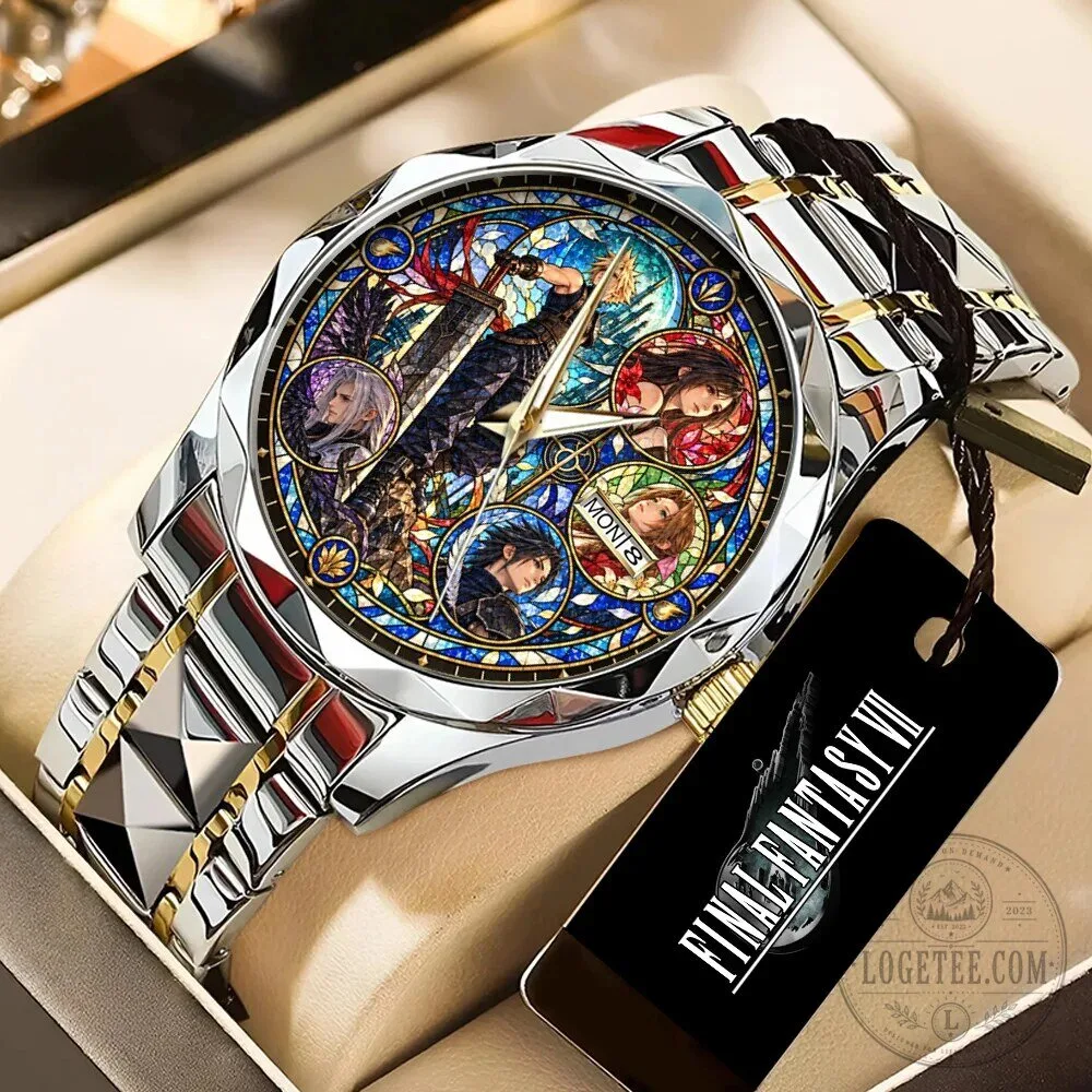 Final Fantasy VII Cloud Strife Stained Glass Quartz Wristwatch