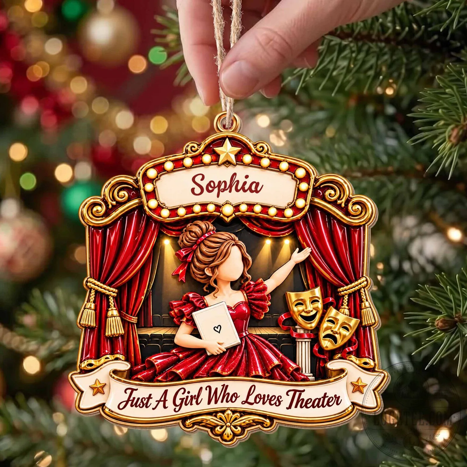 Personalized Christmas Tree Ornament for a Girl Who Adores Theater 17 Personalized Christmas Tree Ornament for a Girl Who Adores Theater